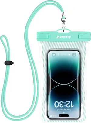 Waterproof Phone Pouch [Floating Airbag Design] Universal IPX8 Cellphone Case Dry Bag with Lanyard for iPhone 16 15 14 13 Pro Max Galaxy S24 S23 Phones Up to 6.9'' for Beach Vacation, Mint