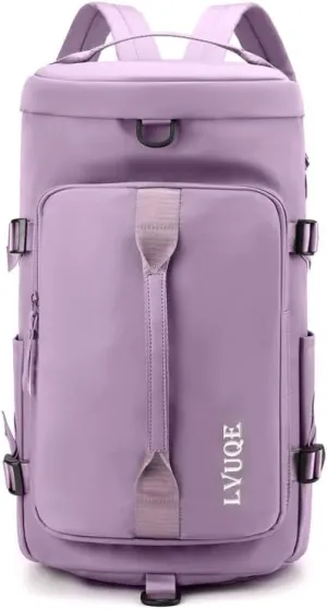 Waterproof Sports Backpack Lightweight Swim Gym Bag for Men & Women, Durable Travel Duffle with Shoulder Strap, Yoga Workout Beach Tote.Purple