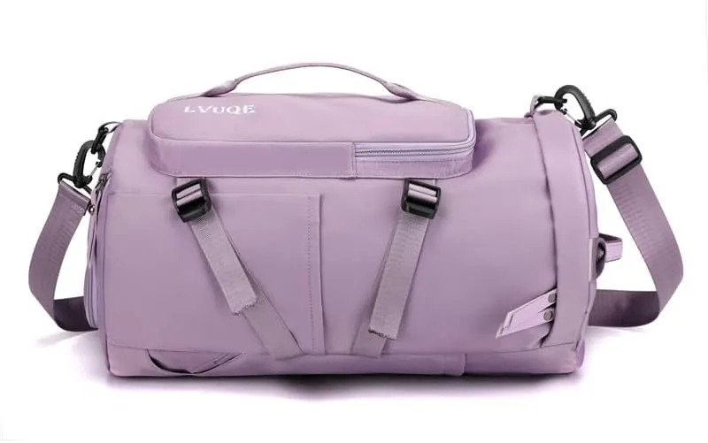 Waterproof Sports Backpack Lightweight Swim Gym Bag for Men & Women, Durable Travel Duffle with Shoulder Strap, Yoga Workout Beach Tote.Purple