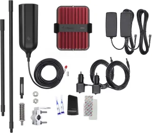weBoost Drive Reach OTR Cell Phone Signal Booster for Truckers, Big Rig to Vehicle Bundle, Includes Mag Antenna and extra in-Vehicle Server Antennas, AC/DC/CLA Power Supply. Boosts 4G/LTE/3G Signals