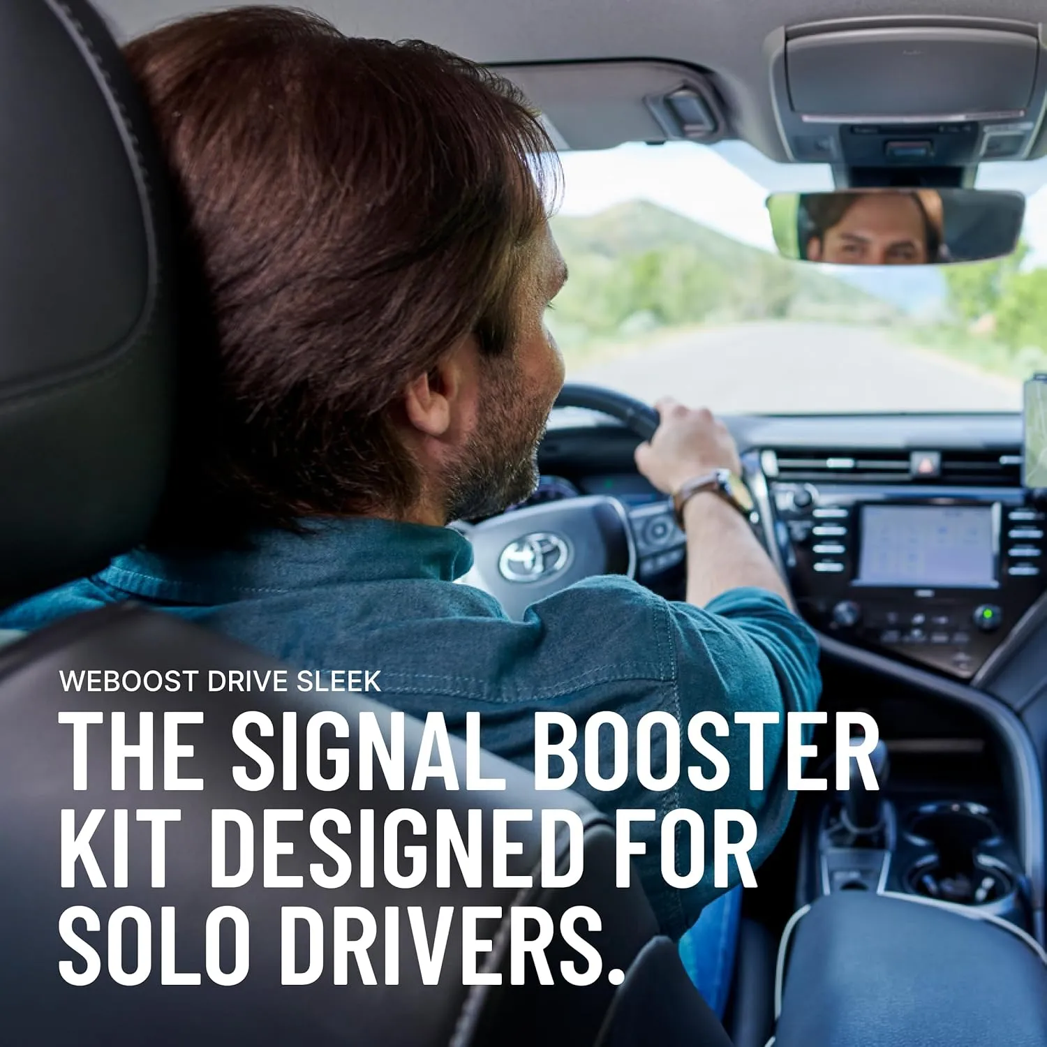 weBoost Drive Sleek - Model 470135 - Portable Signal Booster for Cars, SUVs, Trucks & Vans - 5G & 4G LTE Cellular Signal Booster for All US Carriers - Includes Booster & Antennas - FCC-Approved