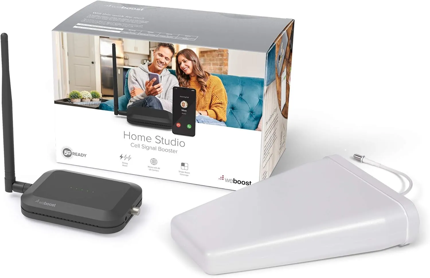weBoost Home Studio (470166) Cell Signal Booster Kit | DIY Installation | All U.S. Carriers - Verizon, AT&T, T-Mobile & More | FCC Approved (Renewed)