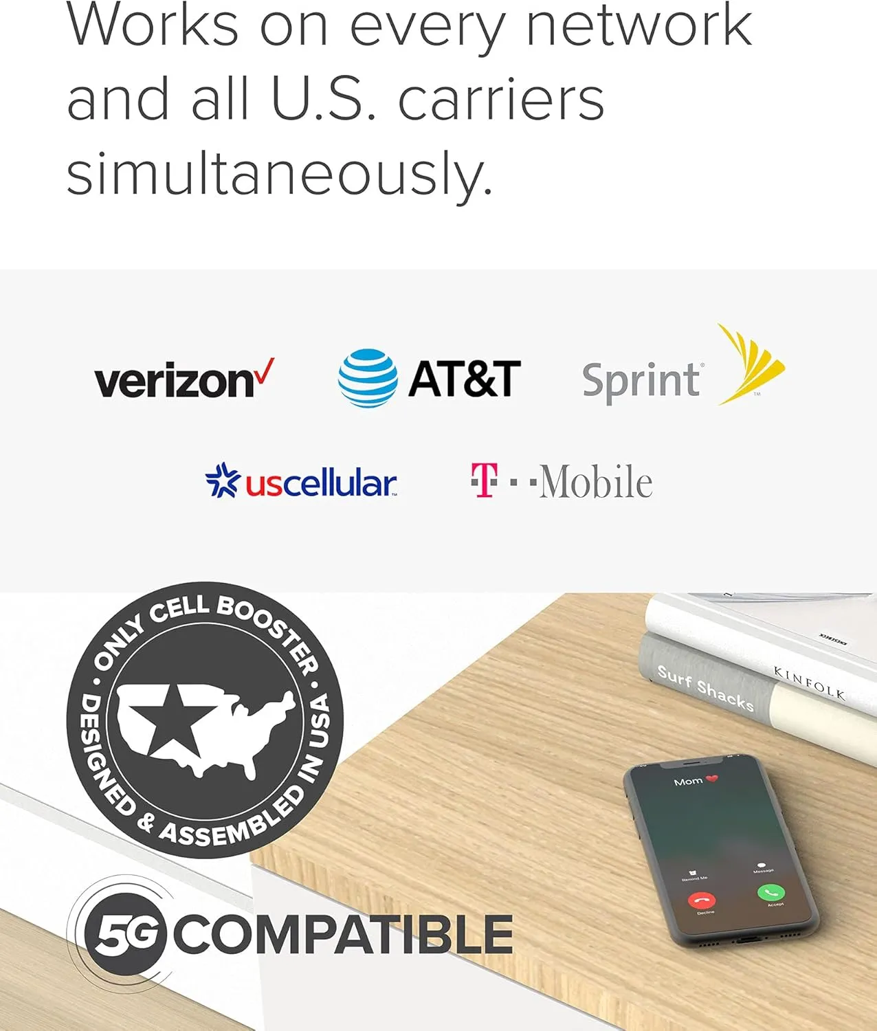 weBoost Installed Home Complete - Cell Phone Signal Booster Kit | Boosts 4G LTE & 5G for Entire Home | All U.S. Carriers - Verizon, AT&T, T-Mobile & more | Made in the U.S. | FCC Approved (mod. 47444)