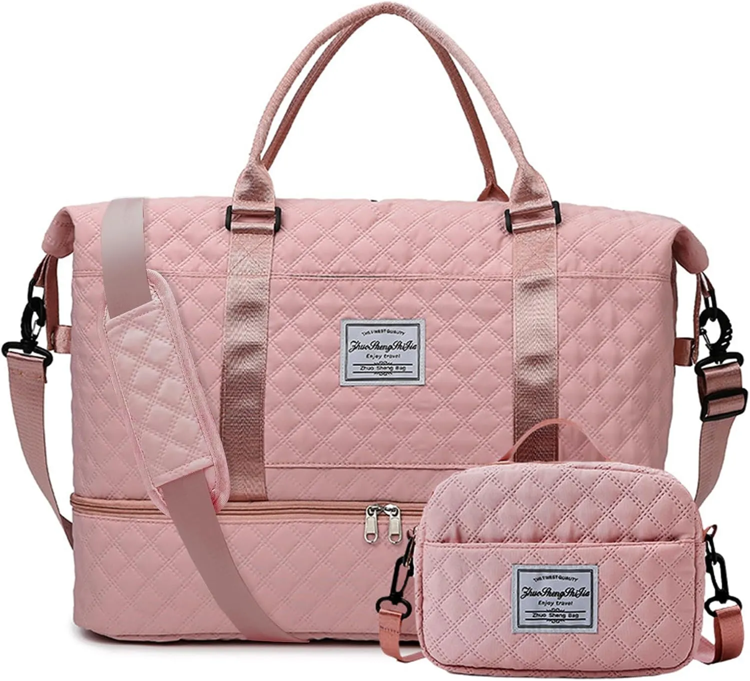 Weekender Bags for Women Travel Duffle Bag with Shoe Compartment Overnight Carry On Duffel Bag Gym Tote Bag with Toiletry Bag