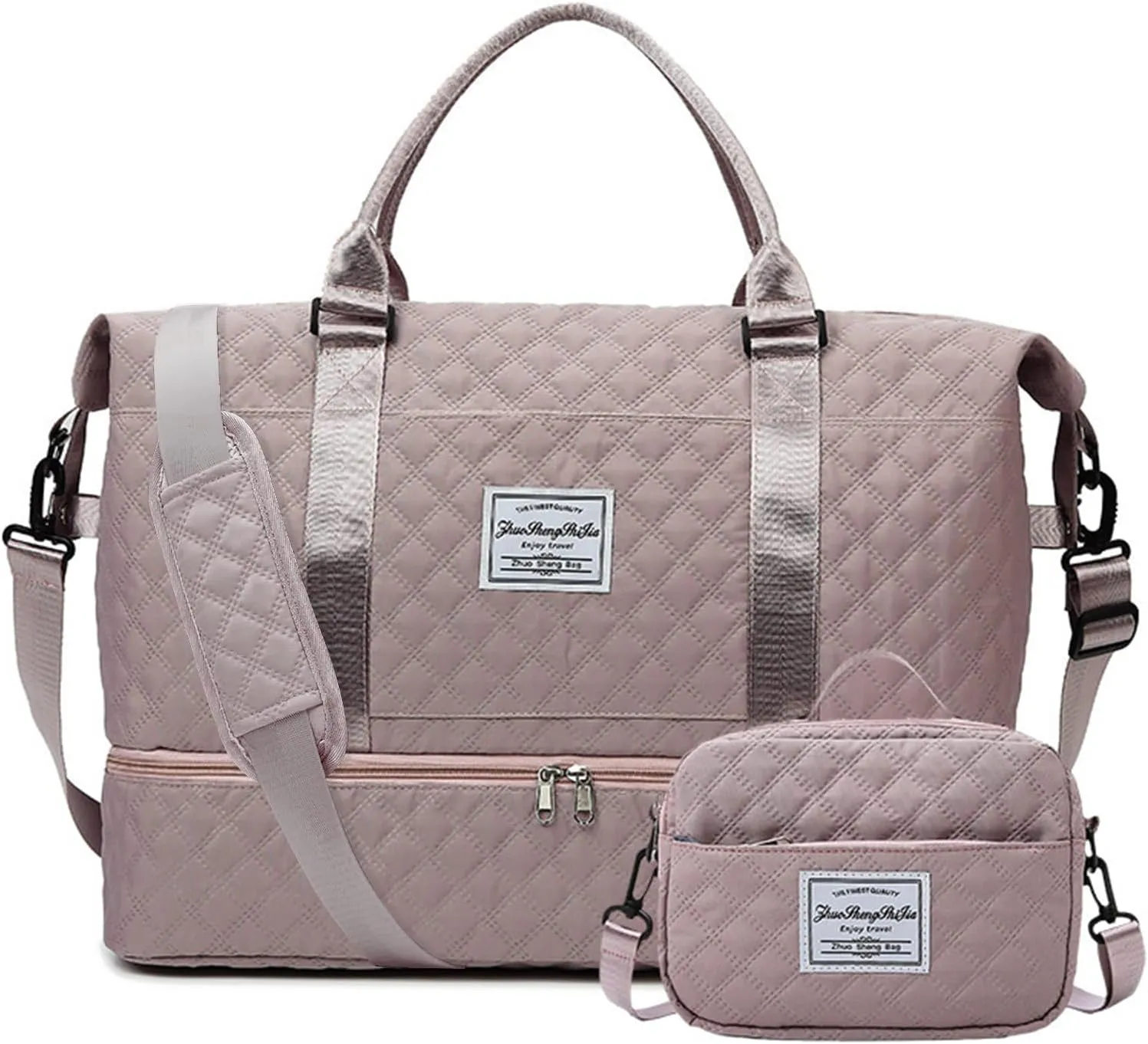 Weekender Bags for Women Travel Duffle Bag with Shoe Compartment Overnight Carry On Duffel Bag Gym Tote Bag with Toiletry Bag