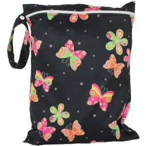 Wet Bag 30 x 40 cm -  Black Butterfly