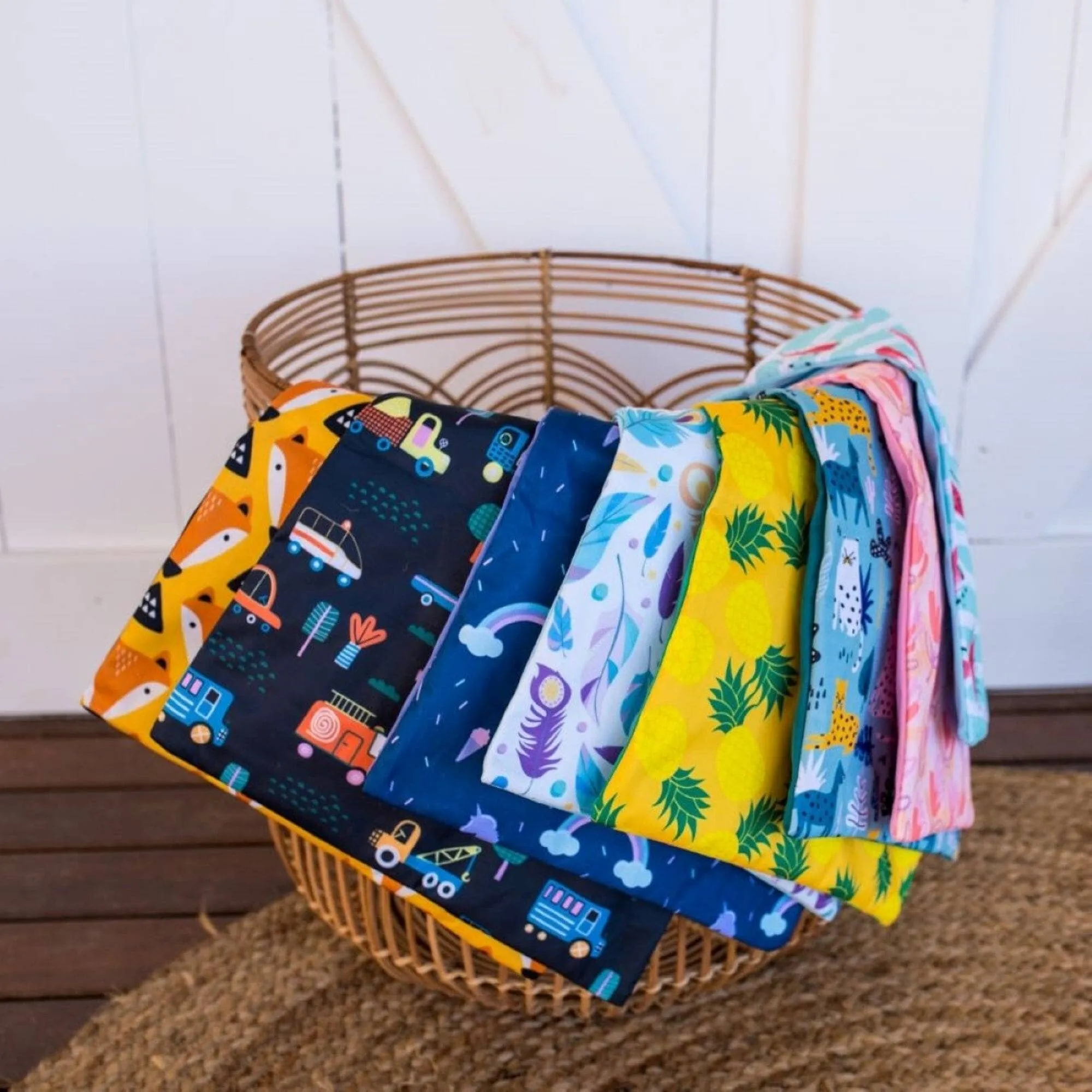 Wet Bag Double Pocket - Green Dino