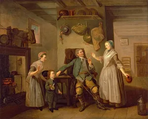 WGZGEFLEB Famous Painting Art Print Images Wall Pictures Mary Bradshaw in David Garrick's by Johan Zoffany Abstract Art Picture for Home Decor 60x90cm