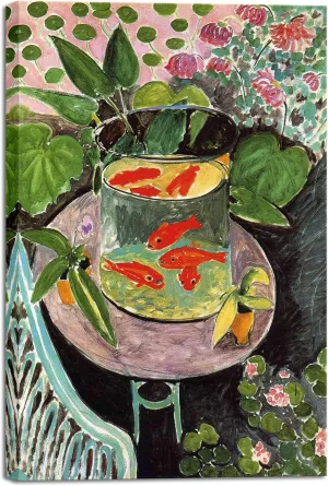 Wieco Art Canvas Prints Goldfish by Henri Matisse Colorism Aesthetic Abstract Canvas Wall Art for Wall Decor and Home Office Decorations