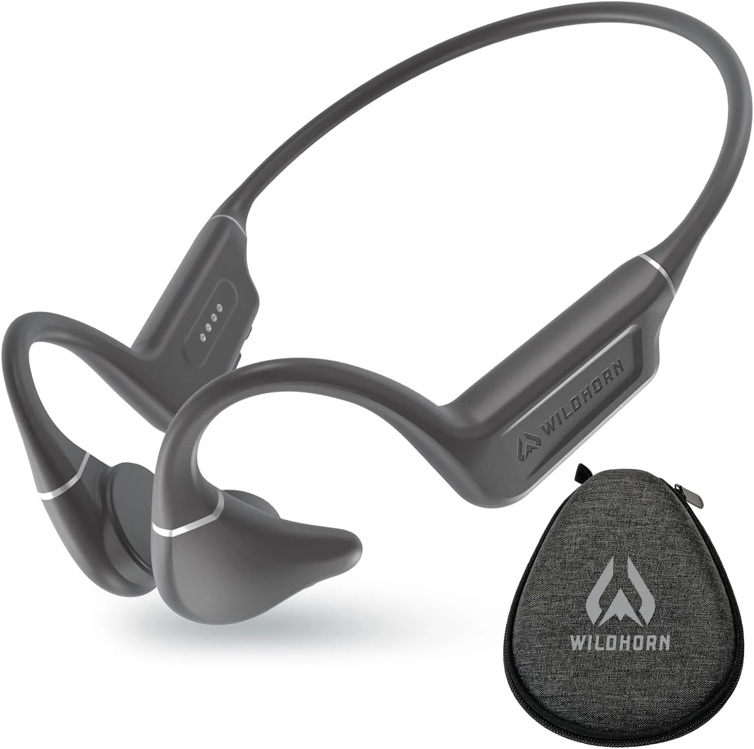 Wildhorn Crank Bone Conduction Swimming Headphones, Bluetooth 5.4, IPX8 Waterproof, Fast Magnetic Charge, MP3 2500 Songs Capacity, No Microphone