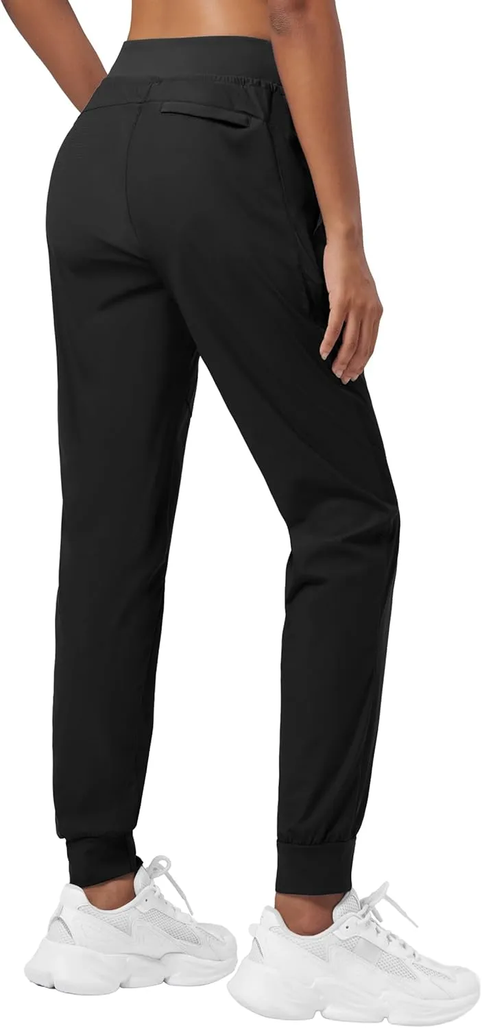 Willit Women's Joggers Lightweight Hiking Pants Quick Dry Travel Athletic Track Pants Zipper Pockets UPF 50 
