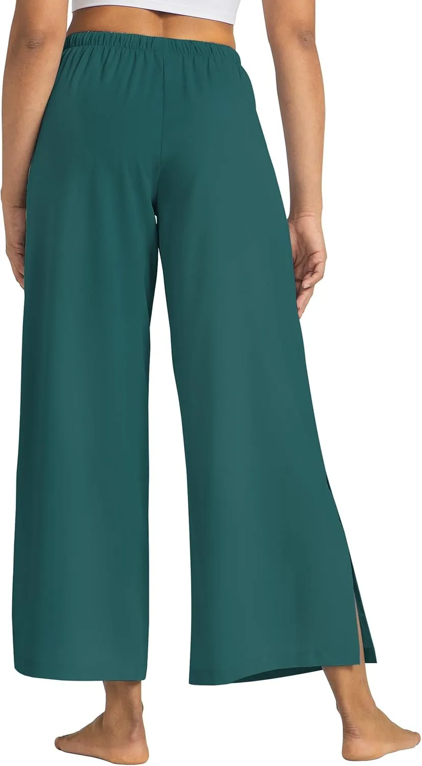 Willit Women's Wide Leg Pants UPF 50  Swim Beach Pants Lightweight Travel Pants Quick Dry Sun Protective