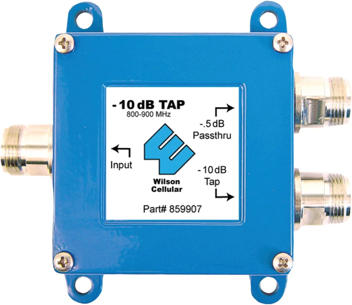 Wilson Electronics 859907 10 dB 800 MHz Tap with 0.5 dB Pass Thru with N Female Connectors