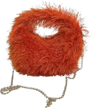 Winter Small Bag Hand Bag Women's Furry Short Handle Clutch Soft Plush Warm Bag For Women