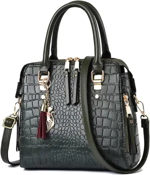 Women Handbag PU Leather Stone Pattern Shoulder Bag Large Capacity Messenger Bag