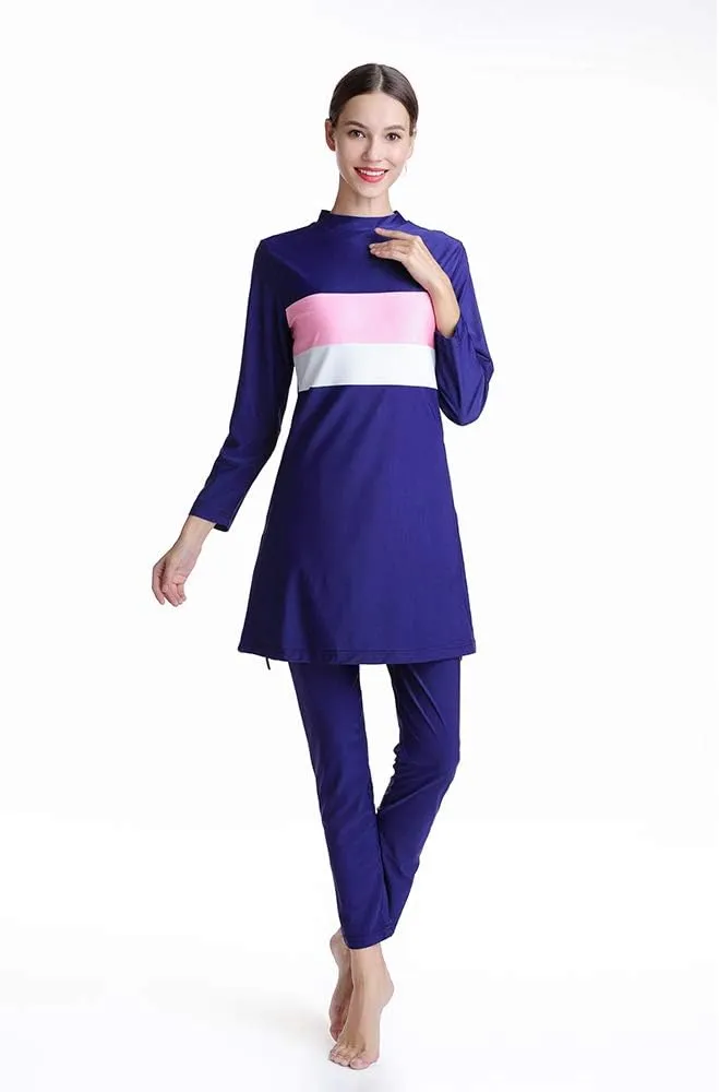 Women Modest Muslim Swimsuit Full Coverage Swimwear Islamic Hijab Ladies Beachwear Swimming Burkini Swim Suit
