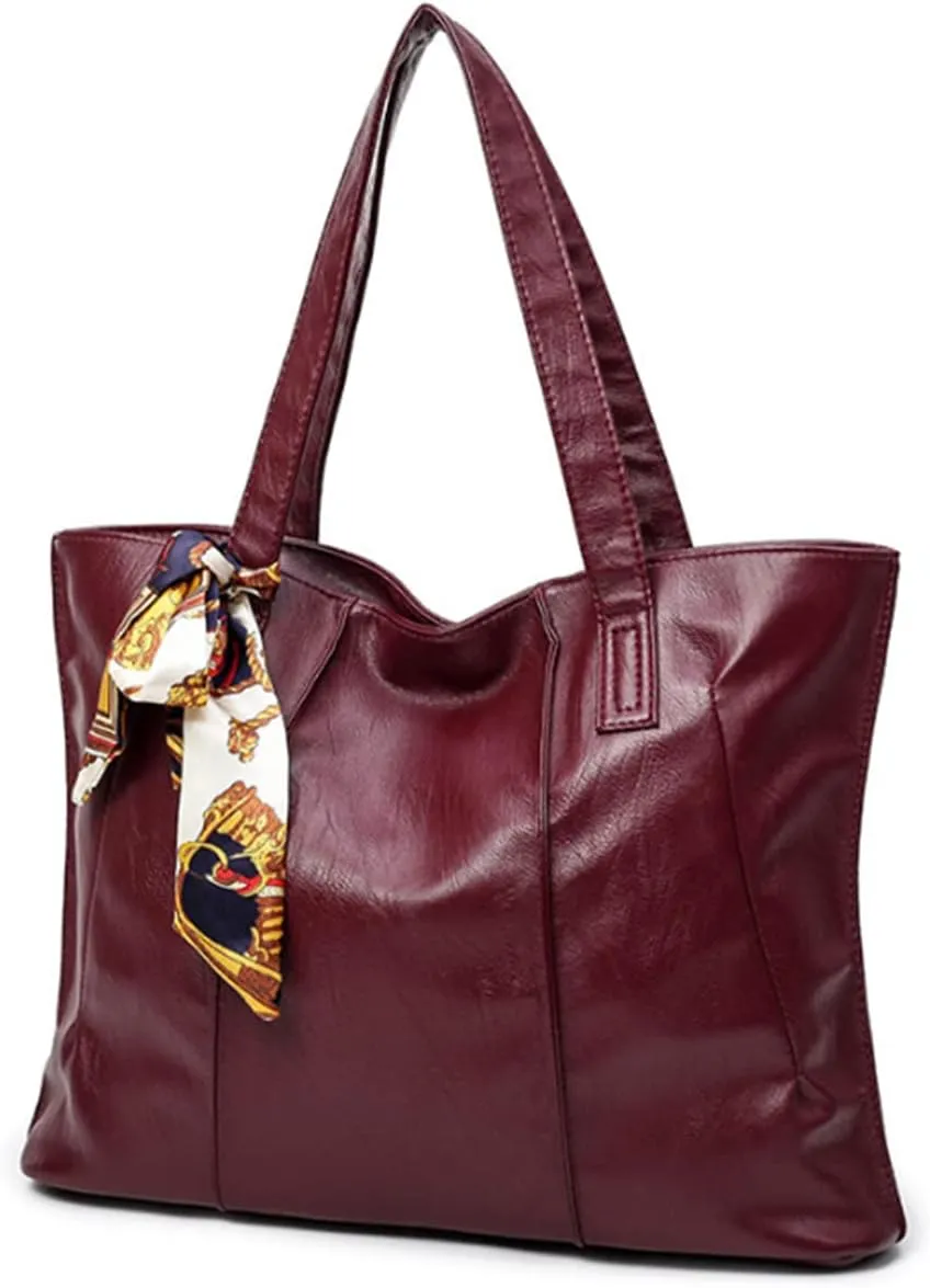 Women Tote Bag Bow Silk scarf Shoulder Bags Fashion Large Capacity Handbag
