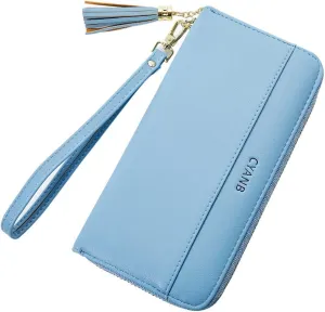 Women Wallets Tassel Bifold Ladies Cluth Wristlet Wrist strap Long Purse