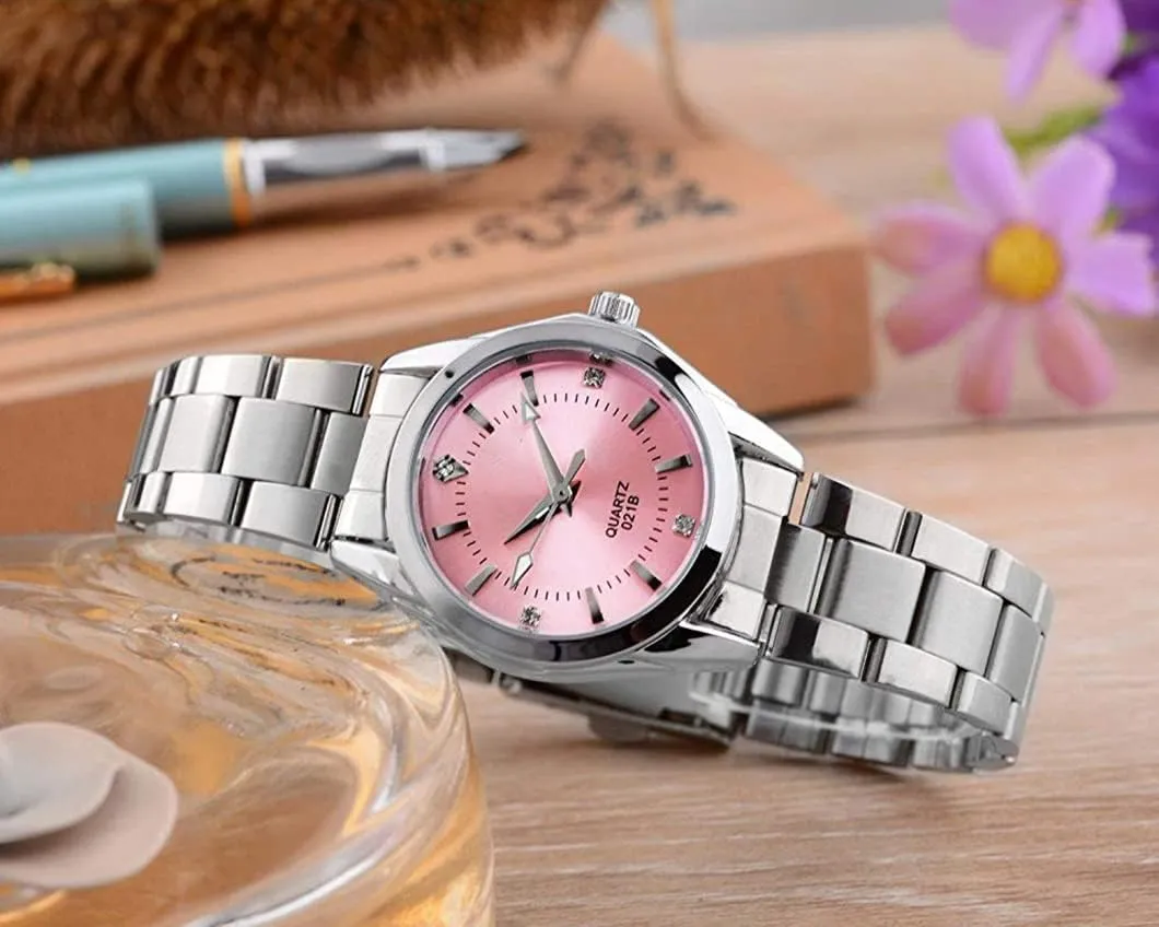 Women Watch Classic Silver Stainless Steel Waterproof Quartz Analog Watch Fashion Ladies Wrist Watches