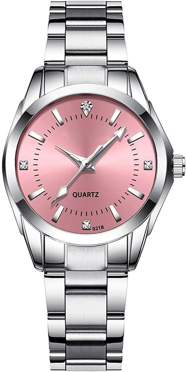 Women Watch Classic Silver Stainless Steel Waterproof Quartz Analog Watch Fashion Ladies Wrist Watches