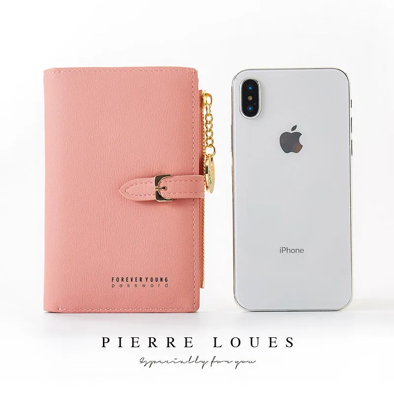 Women's Beautiful Short Chic Zipper Multifunctional Ladies Wallets