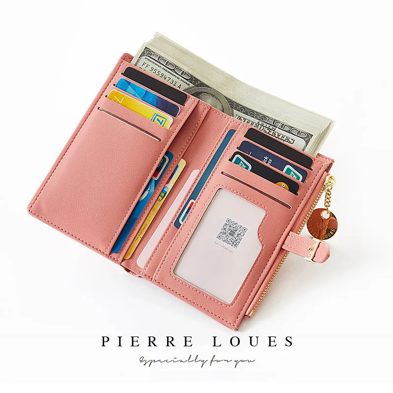 Women's Beautiful Short Chic Zipper Multifunctional Ladies Wallets