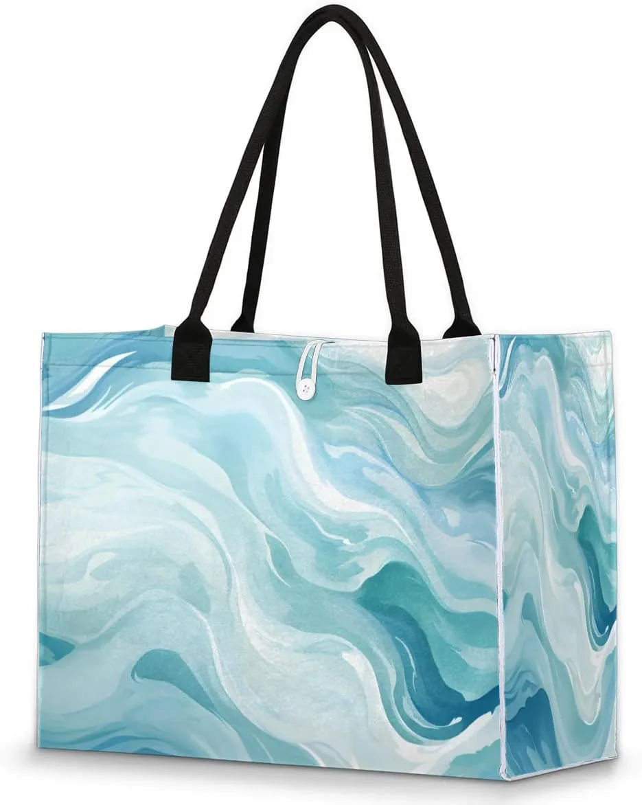 Womens Birthday Gifts Tote Bag Beach Waves Ocean Beach Bags for Women Handbags