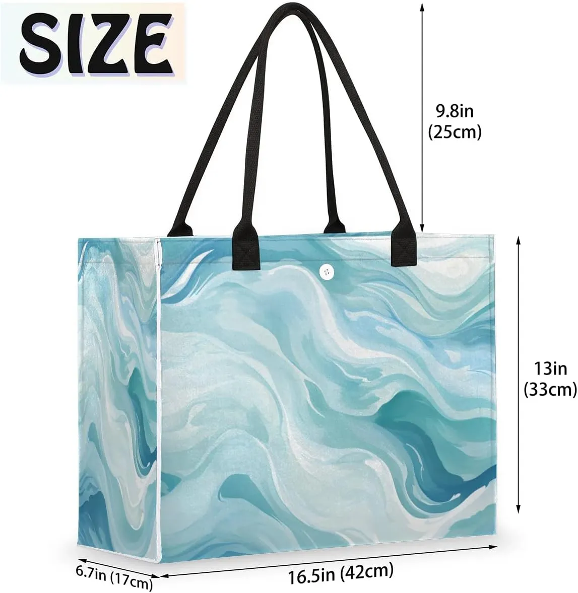Womens Birthday Gifts Tote Bag Beach Waves Ocean Beach Bags for Women Handbags