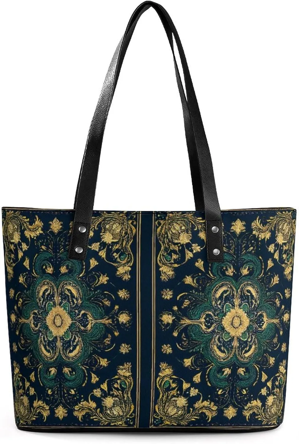 Women's Large Capacity Handbag, Lightweight Compartment and Open Pocket Tote Bag with Zipper for Work