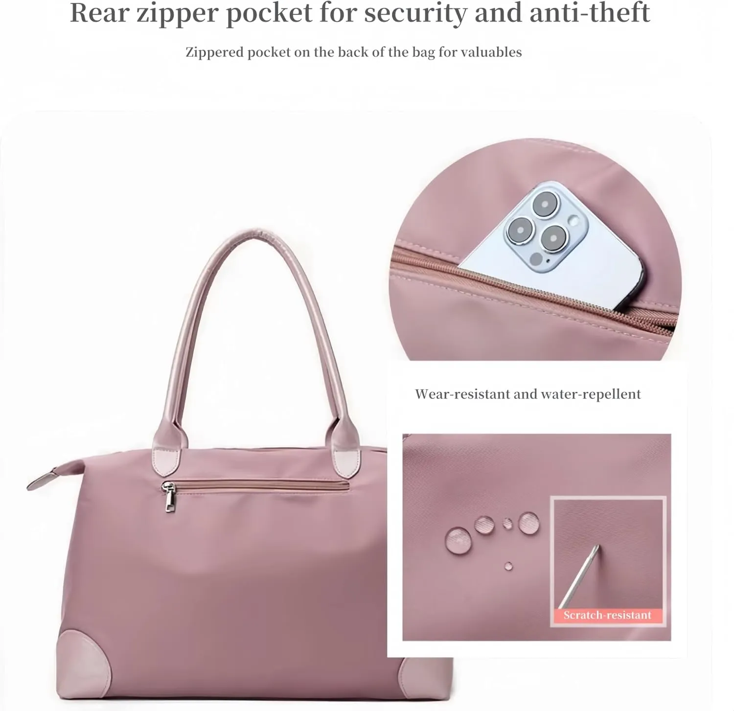 Women's Large Capacity Tote Bag - Commuter Travel Bag, Women's Fitness, Swimming, Duffel bag, Mommy bag,Handbag
