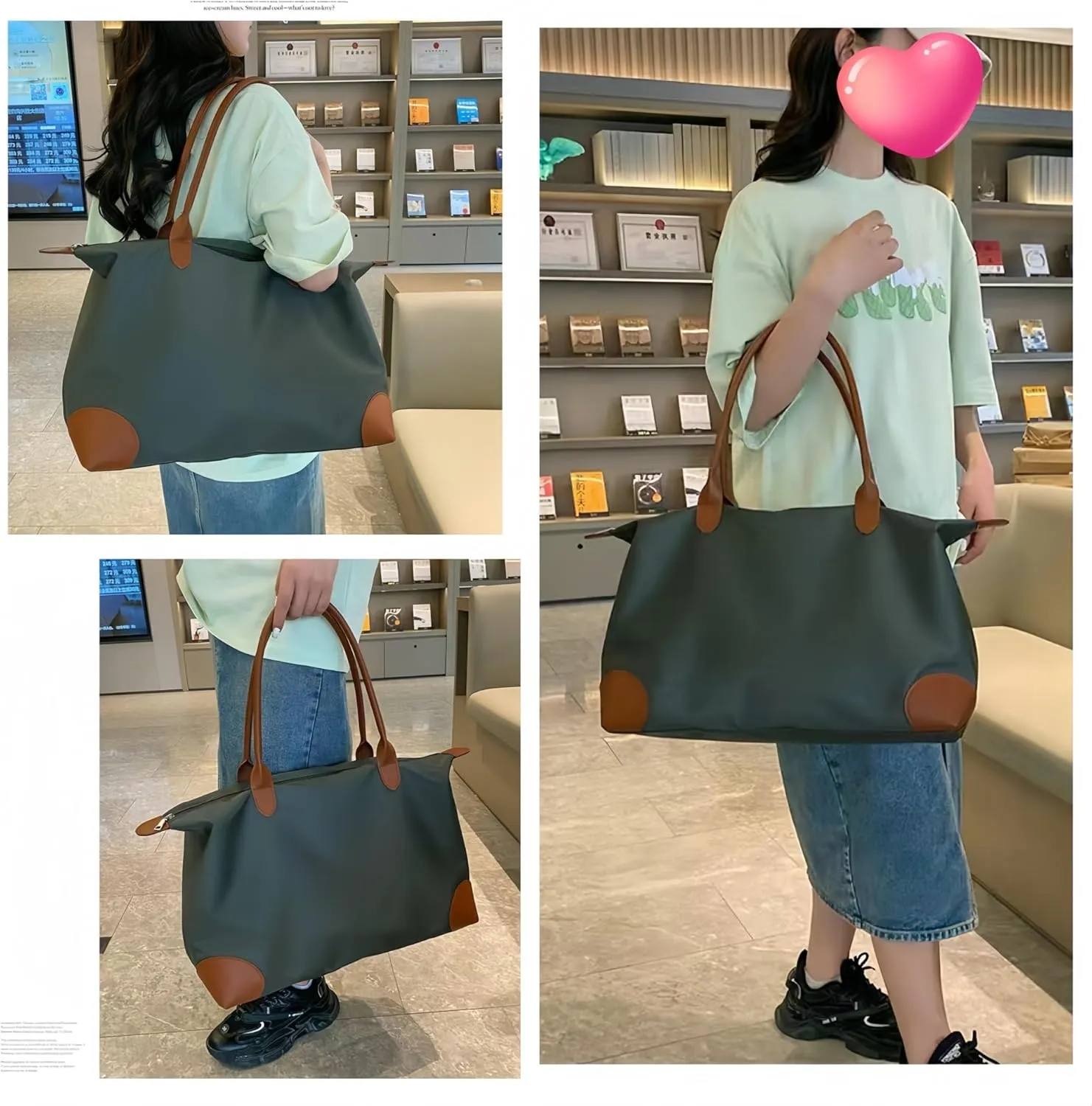 Women's Large Capacity Tote Bag - Commuter Travel Bag, Women's Fitness, Swimming, Duffel bag, Mommy bag,Handbag