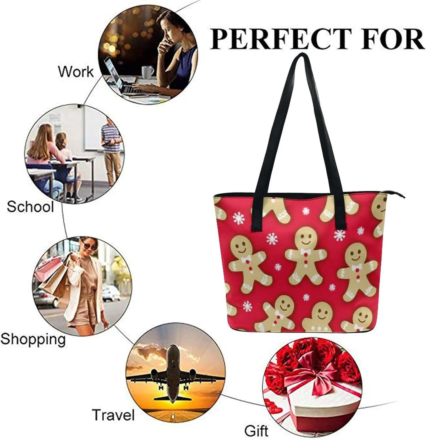 Women's Large Capacity Travel Tote Bag Waterproof Durable Shopping Handbag