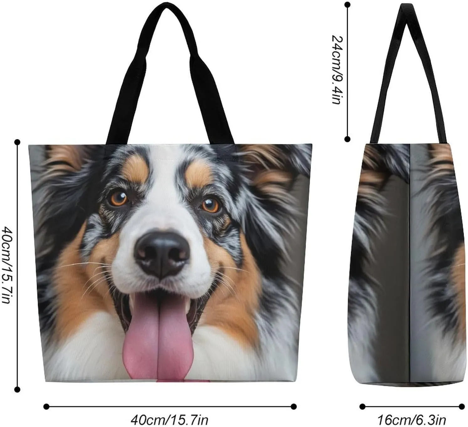 Women's Reusable Tote Bag, Portable Shoulder Handbags Large Capacity Casual Shopping Bags