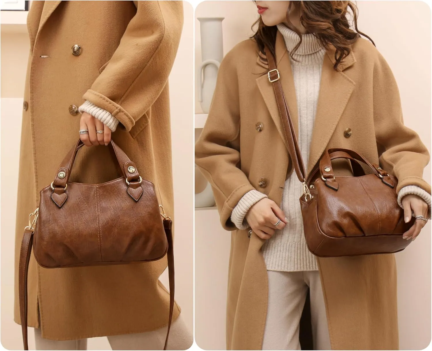Women's Shoulder Handbags Zipper Closure Crossbody Bags Clutch Tote Purse Trendy Sling Bag For Women