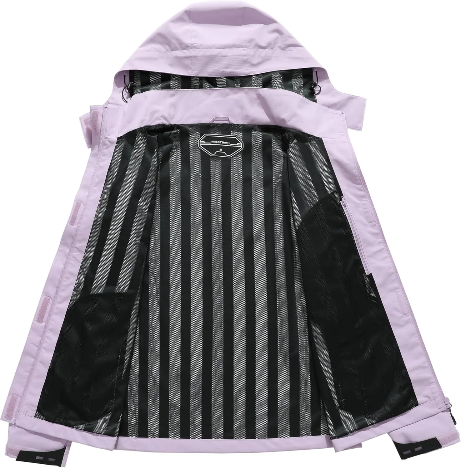 Women's Waterproof Raincoat Lightweight Rain Jacket Detachable Hood Travel Outdoor