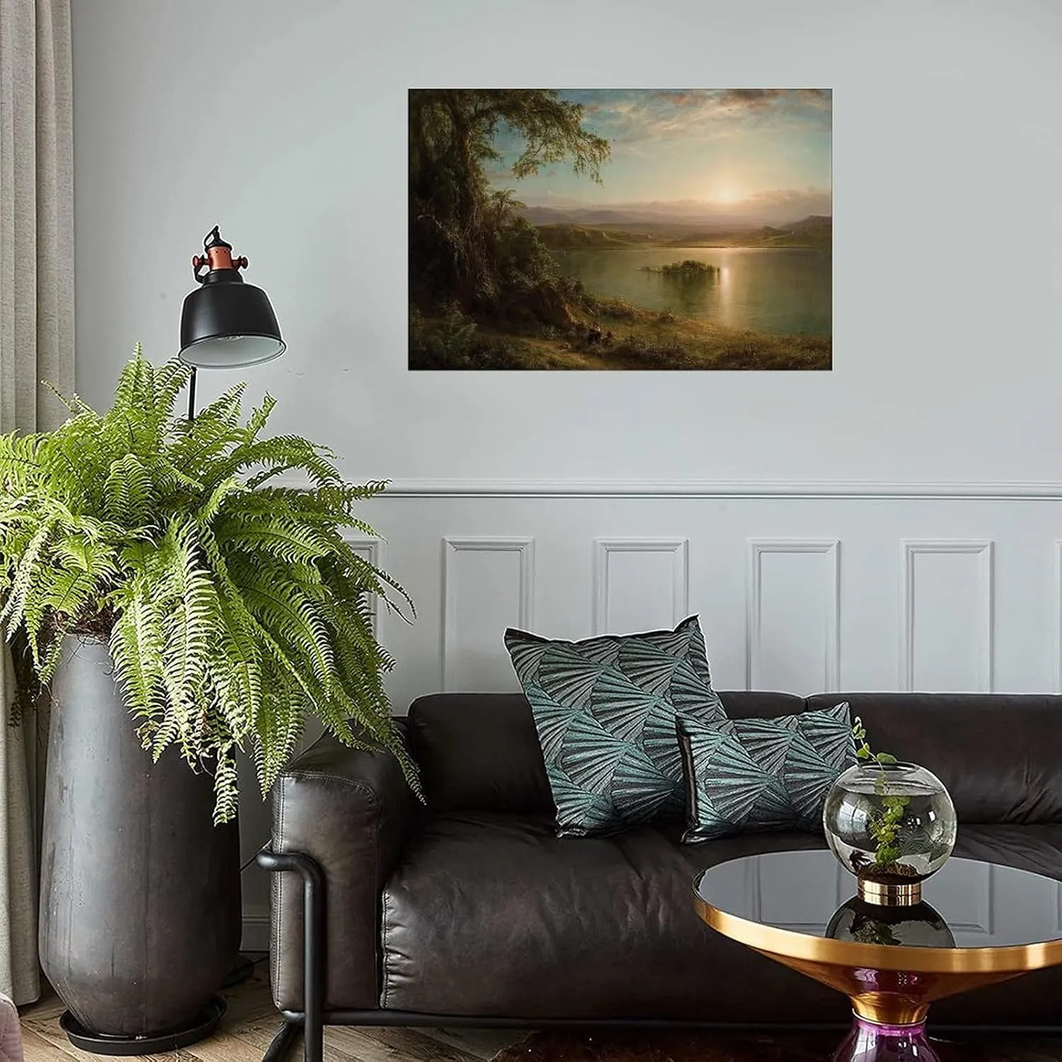 WORMUE Frederick Edwin Church Painting Landscape Art PosterWall Poster Art Canvas Printing Gift Office Bedroom Aesthetic Poster 24x16inch(60x40cm) Unframe-style