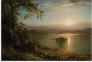 WORMUE Frederick Edwin Church Painting Landscape Art PosterWall Poster Art Canvas Printing Gift Office Bedroom Aesthetic Poster 24x16inch(60x40cm) Unframe-style