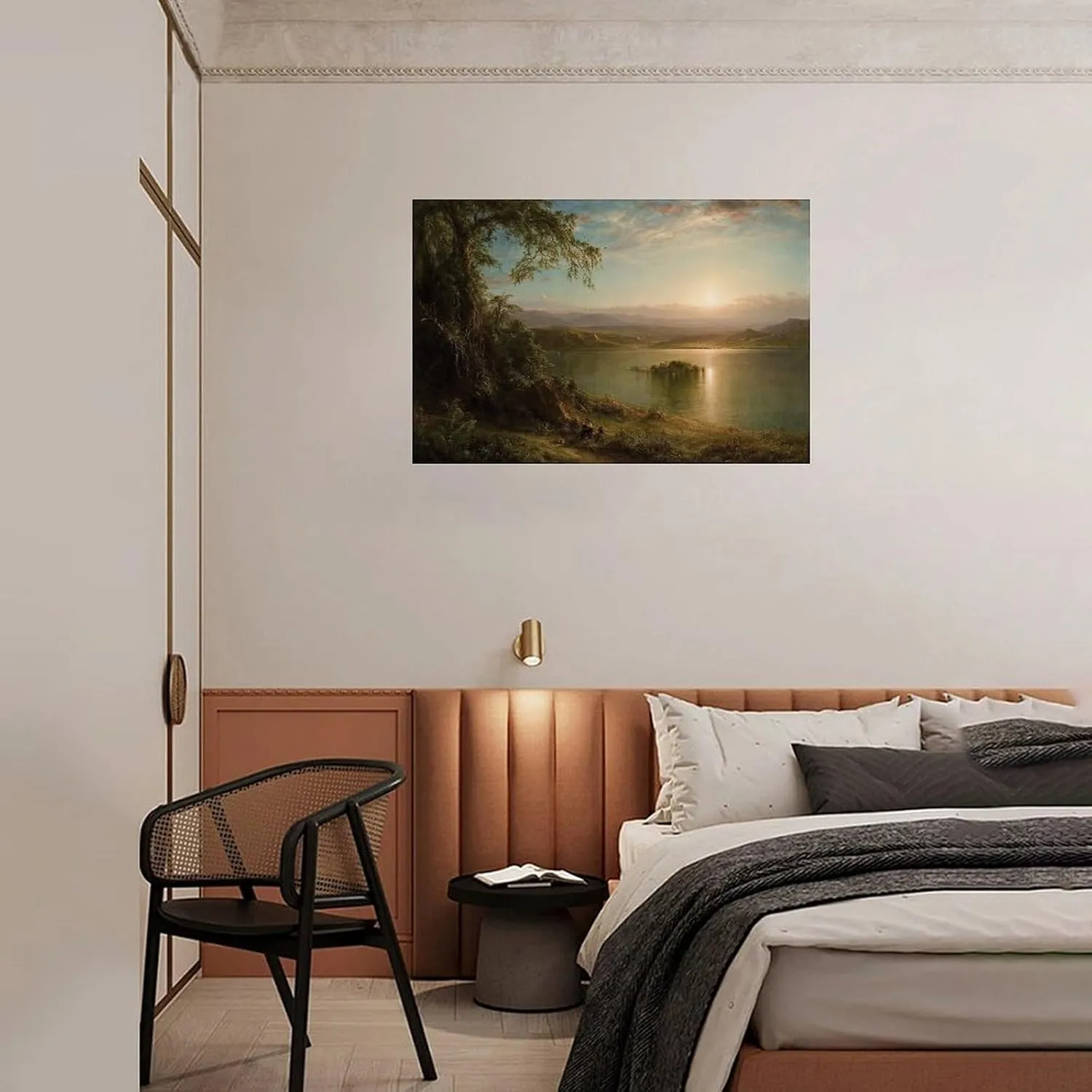 WORMUE Frederick Edwin Church Painting Landscape Art PosterWall Poster Art Canvas Printing Gift Office Bedroom Aesthetic Poster 24x16inch(60x40cm) Unframe-style