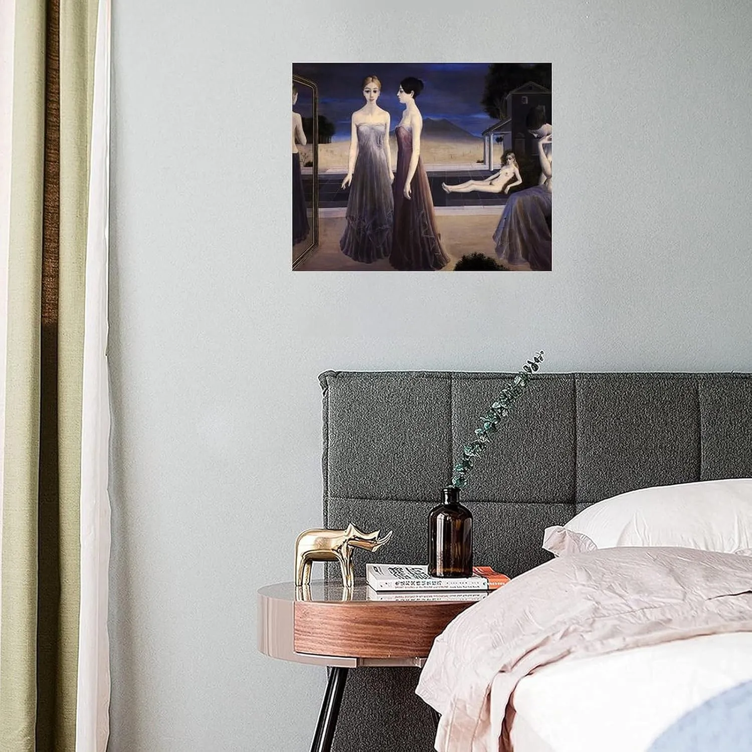 WORMUE Paul Delvaux's Next Art Poster from 1977Wall Poster Art Canvas Printing Gift Office Bedroom Aesthetic Poster 10x8inch(25x20cm) Unframe-style