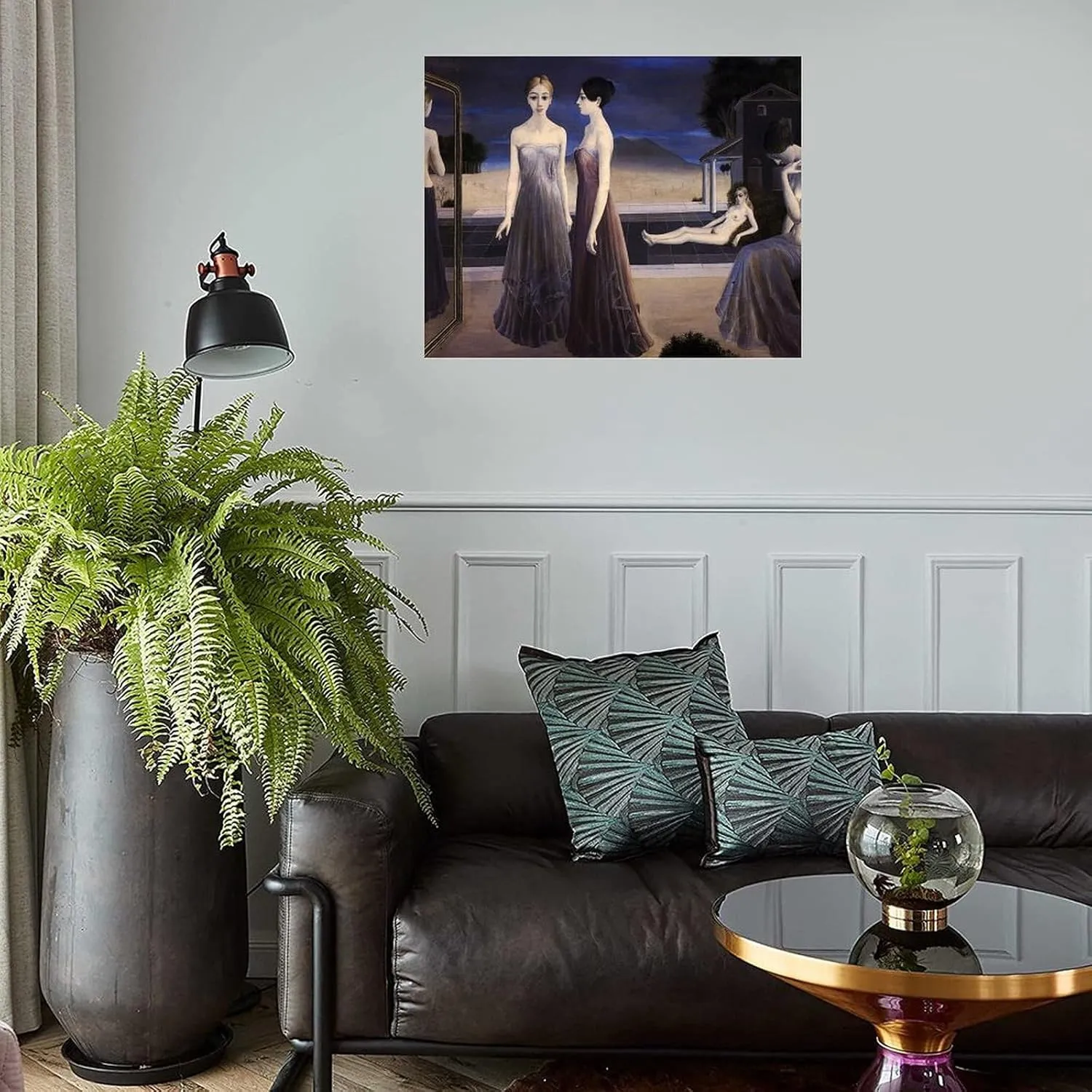 WORMUE Paul Delvaux's Next Art Poster from 1977Wall Poster Art Canvas Printing Gift Office Bedroom Aesthetic Poster 10x8inch(25x20cm) Unframe-style