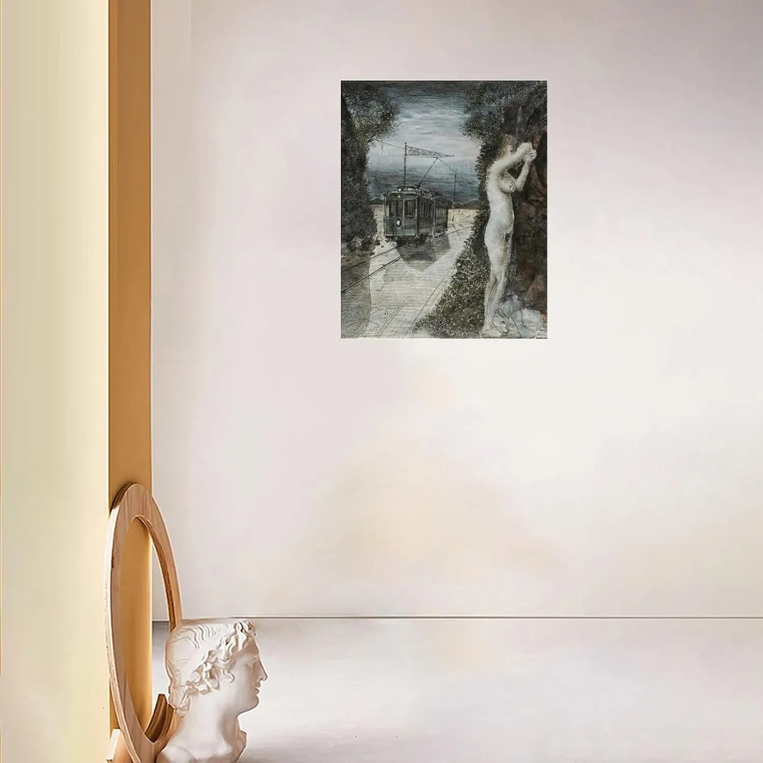 WORMUE Surrealist Style Painter Paul Delvaux Painting Art PosterWall Poster Art Canvas Printing Gift Office Bedroom Aesthetic Poster 8x10inch(20x25cm) Unframe-style