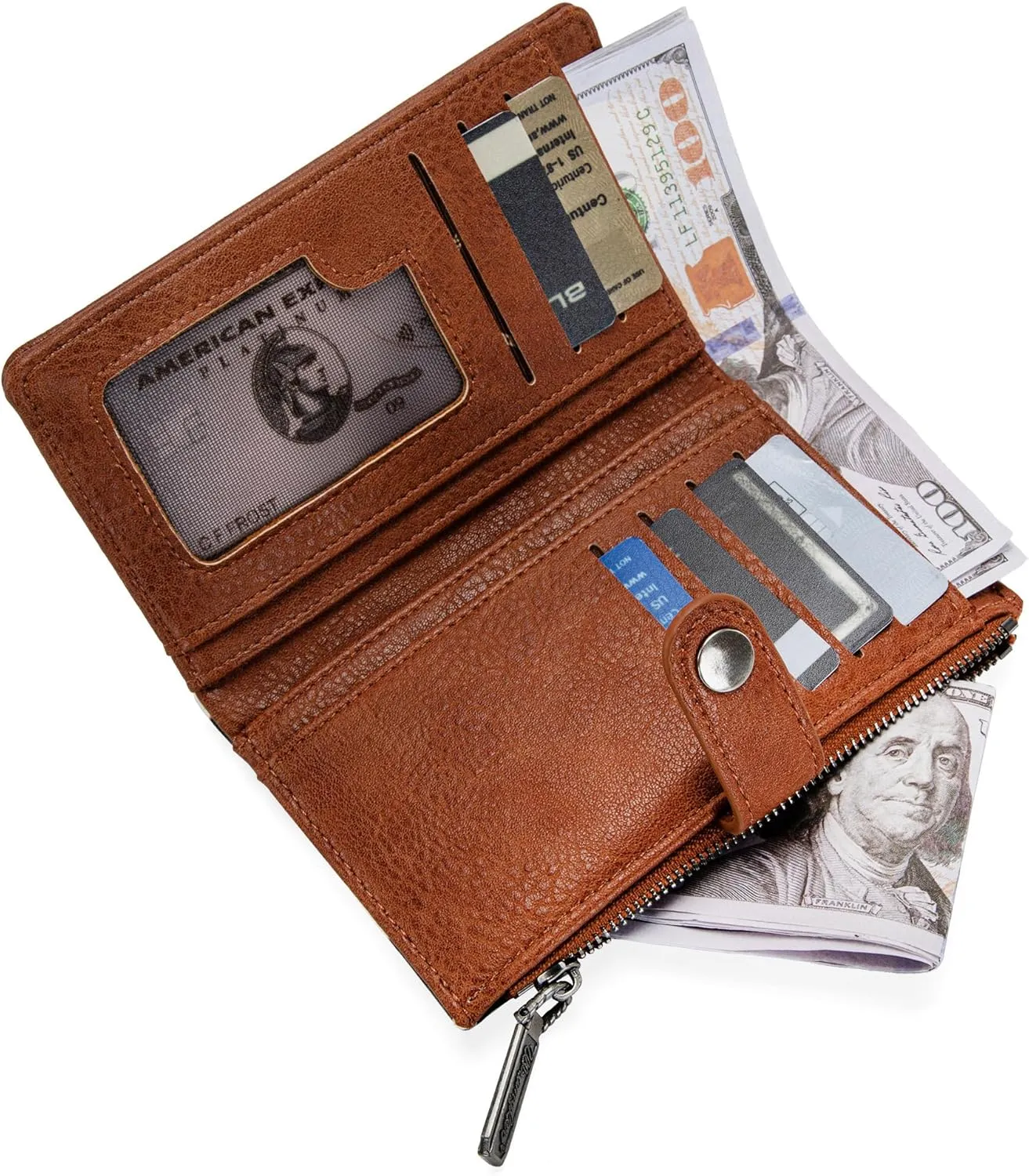 Wrangler Wallets for Women Slim Bifold Credit Card Holder
