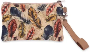 Wristlet Wallets for Women - 4.7" x 8" Handcrafted Womens Wallet, 100% Cotton Canvas with Leather Strap