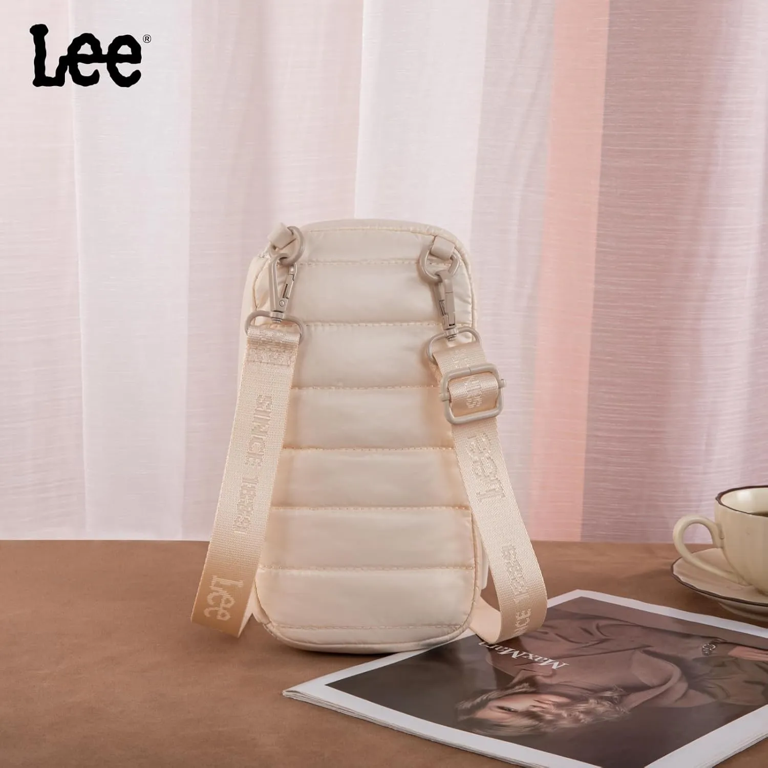 x Lee Dual Wristlet Wallets for Women, Puffer Crossbody Wallets Purse with Phone Pocket & Zipper Closure