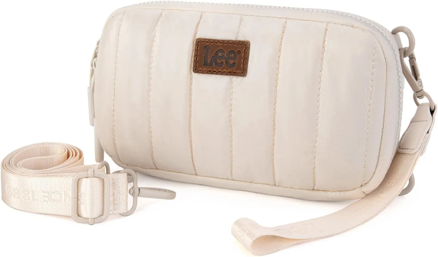 x Lee Dual Wristlet Wallets for Women, Puffer Crossbody Wallets Purse with Phone Pocket & Zipper Closure