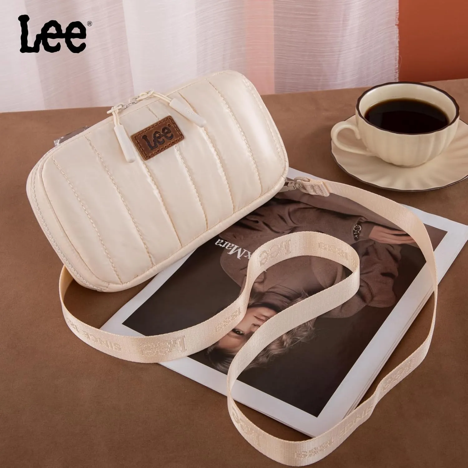 x Lee Dual Wristlet Wallets for Women, Puffer Crossbody Wallets Purse with Phone Pocket & Zipper Closure