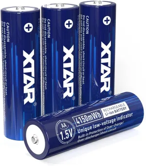 XTAR aa Batteries 1.5V Battery 4150mWh (4pcs 1.5V AA 4150mWh)