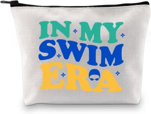 XYANFA Swimming Makeup Bag Swim Lover Gift Swimming Coach Teach Instructor Mom Gift Swimmer Cosmetic Bag (IN MY SWIM)