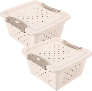 YARNOW 2 Pack Small Animal Pet Carrier Breathable Hamster Travel Box Reptile Bird Rabbit Turtle Carrier Case Portable Guinea Pig Cage for Travel