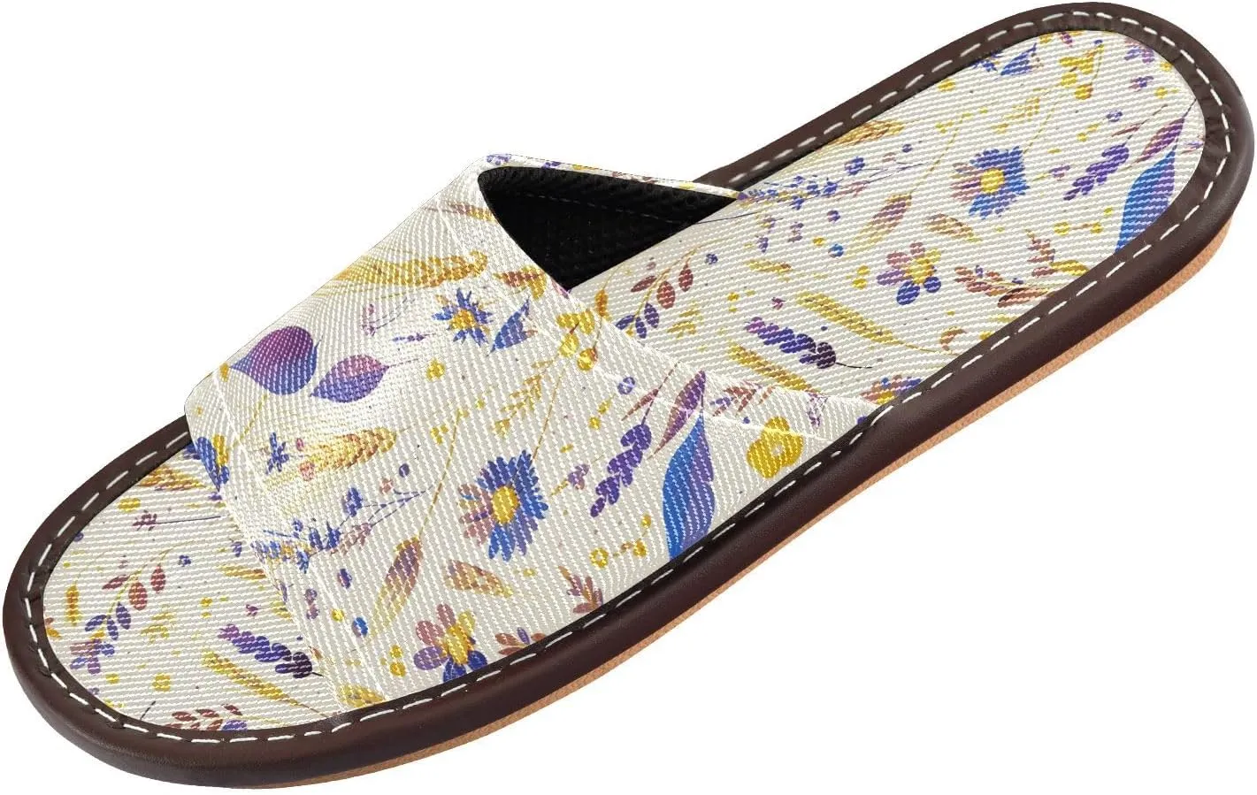 Yellow Blue Wheat Women Men's Bedroom Slippers Washable Non Slip Sandals for Home Indoor Hotel